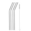 Reusable Metal Drinking Straws 4/8Pcs 304 Stainless Steel Sturdy Bent Straight Drinks Straw-nourish