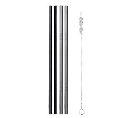 Reusable Metal Drinking Straws 4/8Pcs 304 Stainless Steel Sturdy Bent Straight Drinks Straw-nourish