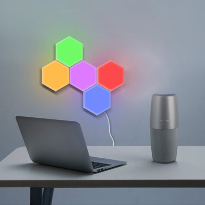 New Touch Sensitive Colorful Modular Quantum Lamp LED Night Light Hexagon Light Magnetic Assembly Wall Lamps-sanctuary