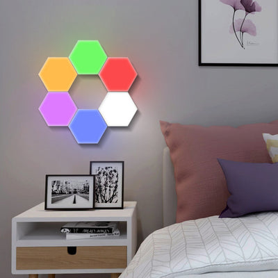 New Touch Sensitive Colorful Modular Quantum Lamp LED Night Light Hexagon Light Magnetic Assembly Wall Lamps-sanctuary