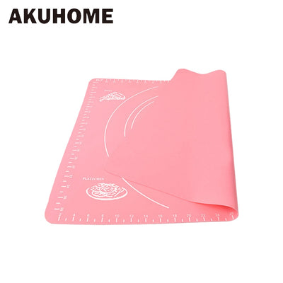 Thicken High Temperature Resistant Silicone Kneading Dough Mat with Scale Kitchen Baking Tools Cake Large Soft-practice