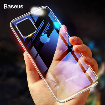 Baseus Phone Case For iPhone 11 Pro Max 11Pro Case Coque Transparent Ultra Thin Soft TPU Silicone Back Cover For iPhone-train