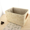 Simple corn husk storage basket finishing box desktop storage box snacks sundries cosmetics woven basket WF9021105-sanctuary