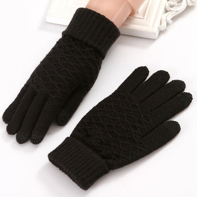 Knitted Gloves Winter Touch Screen Gloves Women Men Unisex Warm Knitted Mittens Women winter gloves Kawaii -train