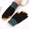 Knitted Gloves Winter Touch Screen Gloves Women Men Unisex Warm Knitted Mittens Women winter gloves Kawaii -train