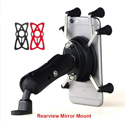 XMXCZKJ Motorcycle Handlebar Rear Mirror Mount Rail X-Grip for Gopro CellPhone Smartphone Holder for iPhone 11 Bike-train