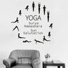 New Design Sun Salutation Yoga Style Wall Decal Quotes Art Yoga Studio Vinyl Wall Sticker Fashion Decor Home-sanctuary