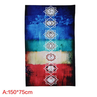 New Summer Tassel Rainbow Mandala Blanket Wall Hanging Tapestry Boho Strip Beach Travel Towel Colorful Yoga Mat -practice